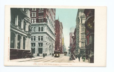 Fifth e Wood Streets, Pittsburgh, Pa. da Detroit Publishing Co.