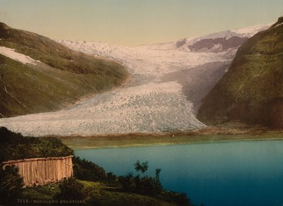 Ghiacciaio, Svartisen, Norvegia, stampa fotocromatica, c.1900 da Detroit Publishing Co.