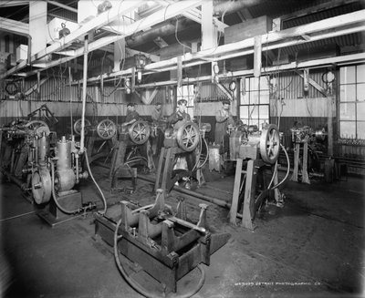 La sala di prova, Leland & Faulconer Manufacturing Company, Detroit da Detroit Publishing Co.