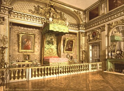 Camera da letto di Luigi XIV, Versailles, c.1890-1900 da Detroit Publishing Co.