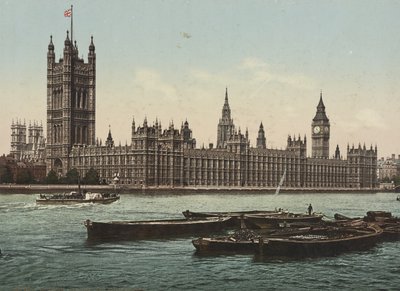 Palazzo del Parlamento dal fiume, Londra, c.1890-1900 da Detroit Publishing Co.
