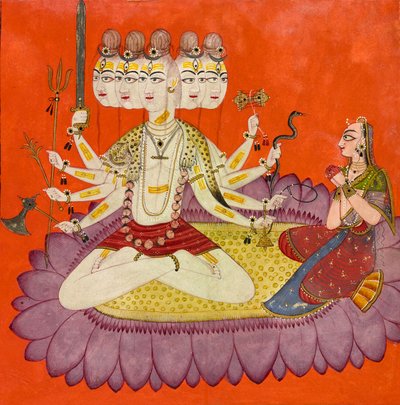 Sadashiva adorato da Parvati, ca. 1690 da Devidasa