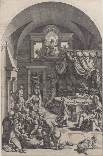 Nascita di San Giovanni Battista, 1555-88 da Diana Mantuana