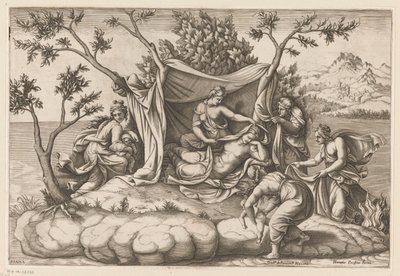 Leto dopo la nascita di Apollo e Diana da Diana Mantuana