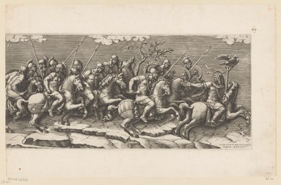 Processione di cavalieri armati (parte destra) da Diana Mantuana