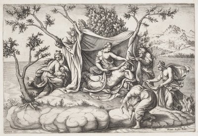 Latona partorisce Apollo e Diana sull