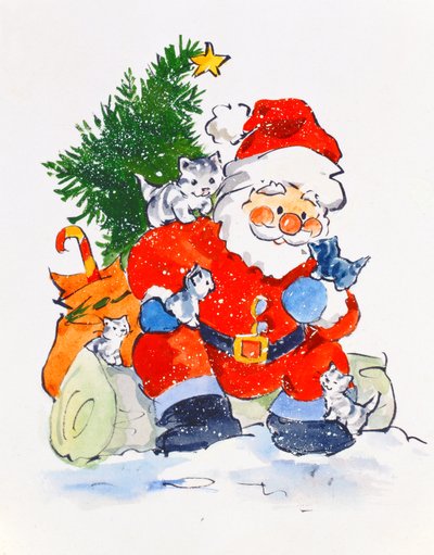 Babbo Natale e gattini, 1996 da Diane Matthes