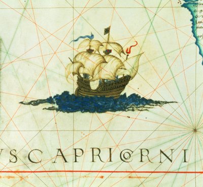 Galeone a vele spiegate, dettaglio da 
