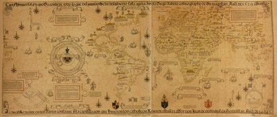Carta universale che contiene tutto ciò che del mondo è stato scoperto fino ad ora da Diego Ribero