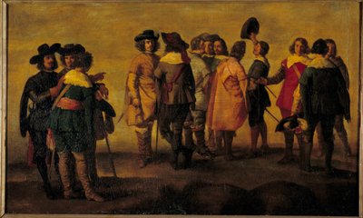 Conversazione o incontro di tredici personaggi da Diego Rodriguez de Silva y (after) Velazquez