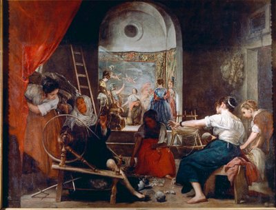 Las Hilanderas o la favola di Aracne da Diego Velázquez
