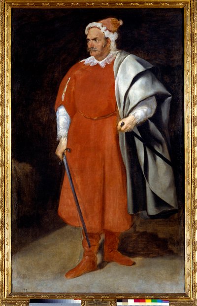 Ritratto del giullare Cristobal di Castaneda vestito da turco (Barbarossa o Barba Rossa) da Diego Velázquez