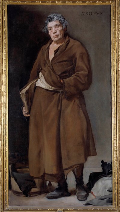 Ritratto dello scrittore greco Esopo (VI secolo a.C.) che inventò la favola. Dipinto di Diego Rodriguez de Silva y Velázquez (1599-1660) da Diego Velázquez