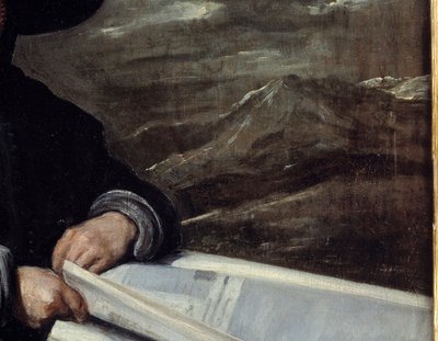 Ritratto del giullare Diego de Acedo detto cugino (dettaglio) da Diego Velázquez