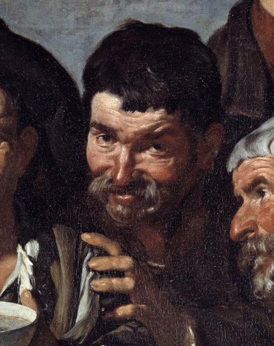 Il trionfo di Bacco o I bevitori (dettaglio di un volto ubriaco) da Diego Velázquez