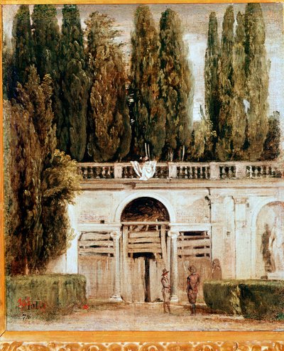Veduta del giardino della villa Medici da Diego Velázquez