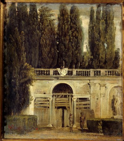 Villa Medici a Roma, due uomini all
