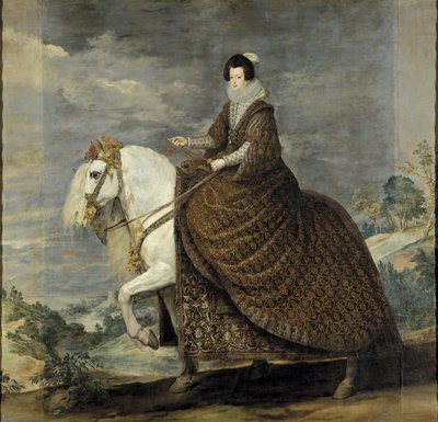 La regina Isabella di Borbone a cavallo da Diego Velázquez