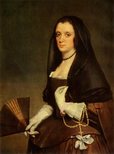 La signora con il ventaglio, c1640, 1946 da Diego Velázquez