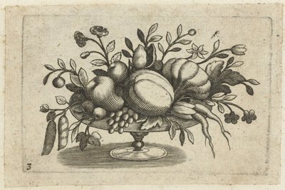 Frutti su piatto (Fruchtenbuchlein zum Reisen dienlich) da Dietrich Krüger (attributed to)