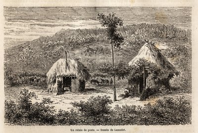 Un relè postale tra Bucarest e Pitesti. Incisione per illustrare il viaggio da Parigi a Bucarest (Romania), nel 1860, di Lancelot, disegnatore, in "Le tour du monde, nouveau journal des voyages", pubblicato sotto la direzione di Edouard Charton da Dieudonne Auguste Lancelot