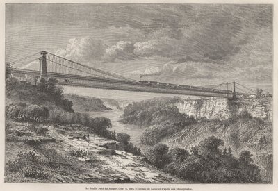 Il doppio ponte del Niagara da Dieudonne Auguste Lancelot