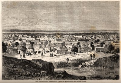 Veduta di Kano, disegno di Lancelot, per illustrare il viaggio del 1849-1855 al centro dell