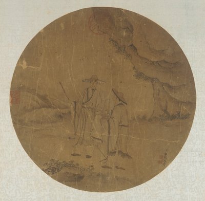 Paesaggio: due figure, dinastia Qing da Ding Guanpeng