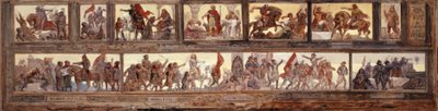Eventi chiave della storia francese: Bozzetto per il cortile della scuola in rue de Château-Landon da Diogene Ulysse Napoleon Maillart