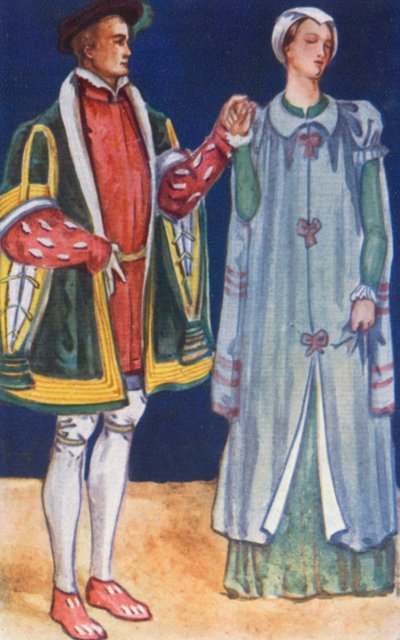 Un Uomo e una Donna del Tempo di Edoardo VI 1547-1553 da Dion Clayton Calthrop