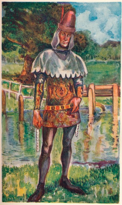 Un uomo del tempo di Edoardo III, 1907 da Dion Clayton Calthrop