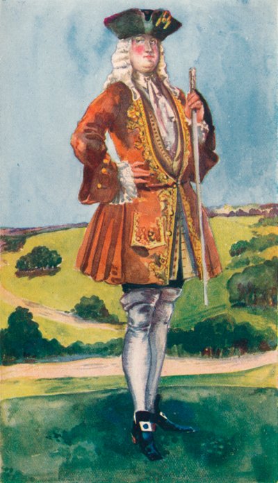 Un uomo del tempo di Giorgio I, 1907 da Dion Clayton Calthrop