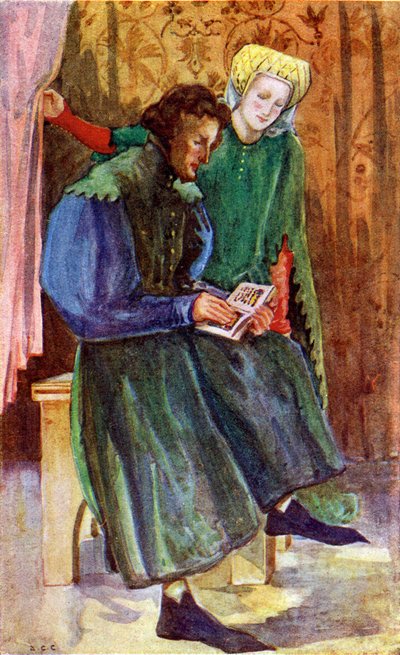 Costume di coppia nel regno di Enrico IV (1399-1413) da Dion Clayton Calthrop