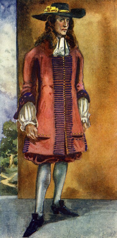 Costume maschile durante il regno di Giacomo II (1685-1689) da Dion Clayton Calthrop