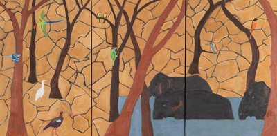 Giungla, India, 2020 (olio su tela) da Dione Verulam