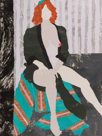 Qualcosa su cui appendere il cappello, nudo (collage) da Dione Verulam