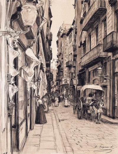 Via Boira verso Piazza Llana, Barcellona da Dionisio Baixeras Verdaguer