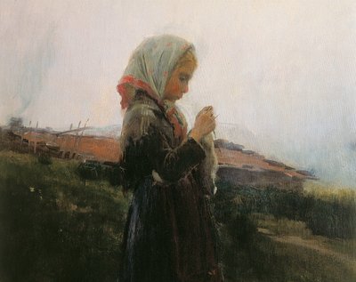 Lavoro a maglia, (dettaglio) da Dionisio Baixeras Verdaguer