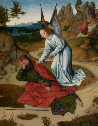Elia nel Deserto (dettaglio) da Dirck Bouts