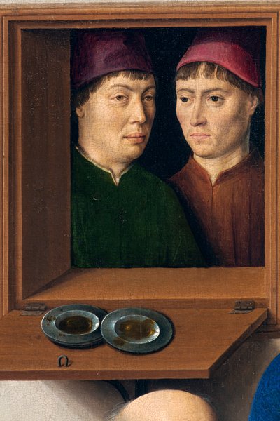 Chiesa parrocchiale (Parochiekerk Sint-Pieter). Ultima Cena. Dirk Bouts. 1464-1468. (dettaglio) da Dirck Bouts
