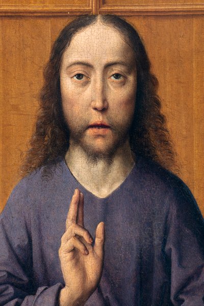Chiesa parrocchiale (Parochiekerk Sint-Pieter). Ultima Cena. Dirk Bouts. 1464-1468. (dettaglio) da Dirck Bouts