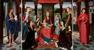 La Vergine e il Bambino con Santi e Donatori Il Trittico Donne, c1478 1927 da Dirck Bouts
