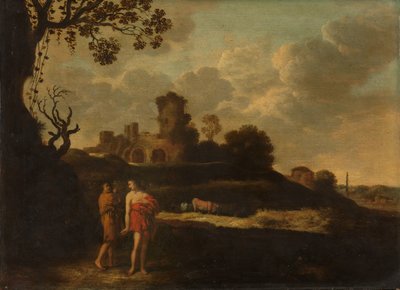 Paesaggio arcadico con pastori e bestiame da Dirck Dalens (I)