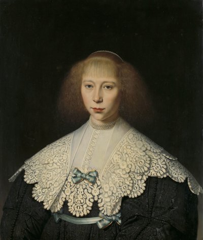 Agatha Geelvinck (1617-38). Prima moglie di Frederik Dircksz Alewijn da Dirck Dircksz. van Santvoort