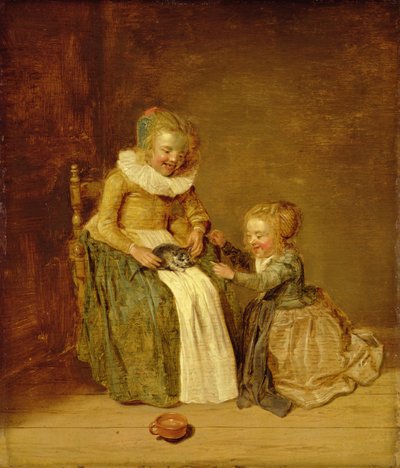 Bambini con un gatto, 1631 da Dirck Hals