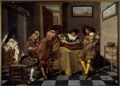 La partita di tric trac da Dirck Hals