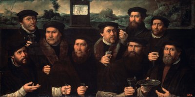 Ritratto di gruppo della Corporazione degli Sparatutto di Amsterdam, 1561 da Dirck Jacobsz