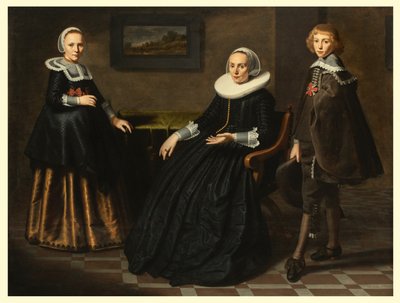 Una madre con suo figlio e sua figlia, c.1641-41 da Dirck Santvoort