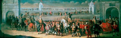 Carlo II in Processione dalla Torre di Londra a Westminster da Dirck Stoop