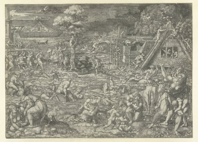 Il diluvio da Dirck Vellert